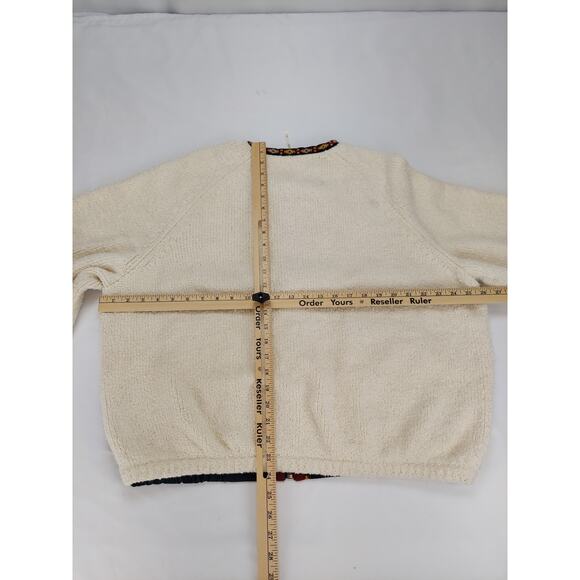 Free People Oversized Boho Boucle Bell Two Faced Embroidered Blue Red Jacket S - Picture 2 of 15